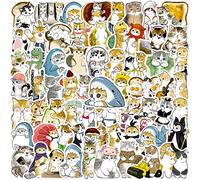AUCEKO Juego de 100 pegatinas para gatos de anime, pegatinas de vinilo impermeables para ordenador portátil, niños, coches, motos, bicicletas, monopatines, maletas de ordenador, pegatinas de graffiti