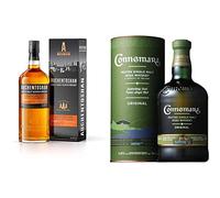 Auchentoshan American Oak Single Malt Whisky Escoces, 40% - 700 ml & Connemara Peated Single Malt Whisky Irlandes 40%, 700ml