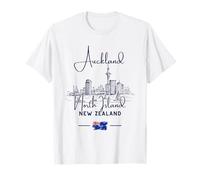 Auckland Nueva Zelanda Isla Norte Paisaje Urbano Skyline Camiseta