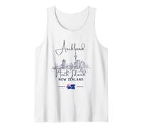 Auckland Nueva Zelanda Isla Norte Paisaje Urbano Skyline Camiseta sin Mangas