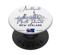 Auckland Nueva Zelanda Isla Norte Paisaje Urbano Skyline PopSockets PopGrip Adhesivo