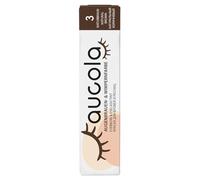 Aucola Color de cejas y pestañas, 8 matices radiantes, miscible, cobertura intensa, duración de hasta 6 semanas, consistencia cremosa, volumen (3 marrón natural de 15 ml)
