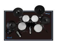 Aucuda Alfombrilla de tambor, 120 x 140 cm, antideslizante, insonorizada, para niños, alfombra negra para mini batería, para caja de bombo y otros instrumentos musicales, regalo, GUTAN4S