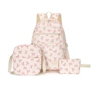 Aucuu 3pc Mochila Escolar Niña Adolescente, Mochila Escolar, Mochila para Niña, Mochila Chico Escolar Conjunto Niiña, Mochilla Escolare Grande Impermeable y Ligera, Mochilla Informal de Gran Capacidad