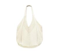 Aucuu Bolso de Hombro de Punto para Mujer, Tote Bag de Ganchillo, Bolsa de Playa de Malla Estética, Grande para Compras con Diseño Hollow out