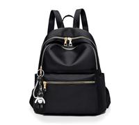 Aucuu Mochila para mujer, mochila de moda para mujer, mochila casual de nailon ligero, mochila escolar, mochila de viaje antirrobo para mujeres y niñas, Negro, 32 * 25 * 11cm