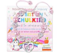 Aucuu Pulsera De Cristal De Cuarzo Rosa, Pulseras De Piedra Para Mujer, Cadena De Piedra Natural De Unicornio Rosa, Roca De Lava Y Dije De Amor, Con Cuentas De Chakra De Corazón, Regalo De Joyería