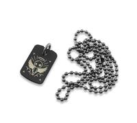 Audacious Concept Dog Tag Pendant - Titanium PVD - Angel (One Side)