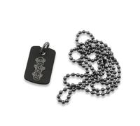 Audacious Concept Dog Tag Pendant - Titanium PVD - Monkeys