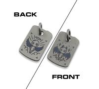 Audacious Concept Dog Tag Pendant - Titanium S/W - Angel & Demon (Two Sides)
