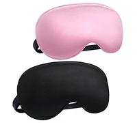 Audamp Antifaz para dormir, máscara de noche, banda ajustable, suave al tacto, gafas de dormir ultrasuaves, 2 unidades
