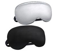 Audamp Antifaz para dormir, máscara de noche, banda ajustable, suave al tacto, gafas de dormir ultrasuaves, 2 unidades