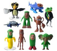 Audasi 10 PCS Figuras de Acción de Monos y Tiburones, Italian Brainrot Figuras de Juguete Creativo, Coleccionable, Set Divertido, Tralalero, Tralala, Escritorio, Juguete Creativo