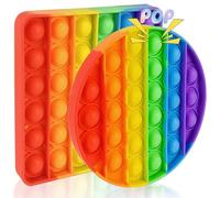 Audasi 2 Pack Poppit Fidget Toys Pop Push It Juguetes Poper Juguete Antiestres Popis Infantiles Muñeco Juguete para Apretar para Antiestres Adultos Y Niños Juguete para Apretar