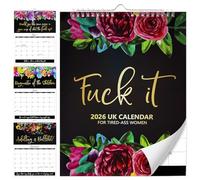 Audasi 2026 Tired-Ass Women Calendar, Calendario de organizadores semanales, Calendario 2026 para colgar en la pared, 2026 Fu_ck it Calendar, calendario planificador de novedad/humor/año