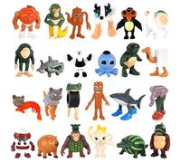 Audasi 24 PCS Tung Tung Tungs Sahur Figuras, Italiano Brainrot Figuras de Acción Set Divertido Coleccionable Figura Escritorio Juguete Creativo Tiburón Mono y Más Juguetes