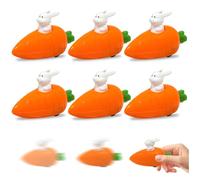 Audasi 6 Pieza Conejos Retráctiles con Zanahoria, Juguete de Ascenso Regalos de Pascua Conejos de Pascua Como Recuerdo para Regalo de Fiesta Niños y Niñas Fiesta Bolsas Rellenos