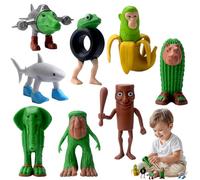 Audasi 8 PCS Tung Tung Tung Sahur Figuras, Italiano Brainrot Figuras de Acción Set Divertido Coleccionable Figuras Tralalero Tralala Escritorio Juguete Creativo Tiburón Mono y Más Juguetes