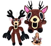 Audasi 99 Nights In The Forest Peluche, 2 Pcs Ciervo Peluche Suave Muñeco Animal de Peluche El Villano Ciervo Coleccionable Juguete Suave Decoración del Hogar Peluche Acurrucable Regalo