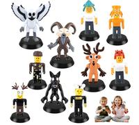 Audasi Figuras de Acción 99 Nights In The Forest con base, 10 Piezas de Set de Modelos de Monstruos Divertidos de 3 Pulgadas con Figura de Acción Monstruo Ciervo-Búho, Muñecos Personajes de Juego