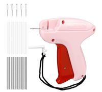 Audasi Stitchy Quick Clothing Fixer Stitchy Pistola Ropa Mini Maquina De Coser Pistola Etiquetadora Ropa Pistola De Micropuntadas Para Ropa Sewing Machine 1000Pcs Aguja De Pegamento Rosa