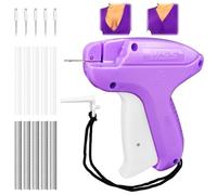 Audasi Stitchy Quick Clothing Fixer Stitchy Pistola Ropa Mini Maquina De Coser Pistola Etiquetadora Ropa Pistola De Micropuntadas Para Ropa Sewing Machine Con 1000Pcs Aguja De Pegamento Púrpura