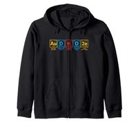 AuDHD 2e Tabla periódica Dos Veces Nerds excepcionales angustiados Sudadera con Capucha