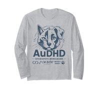 AuDHD Autismo Y TDAH Perro Gato Ambos Manga Larga