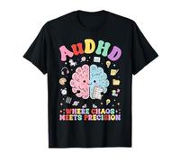 AUDHD Brain Neurodiversity Awareness Where Chaos Meets Camiseta