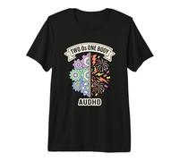 AuDHD Dos Sistemas Operativos Un Cuerpo Arte Adulto Camiseta Premium