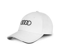 Audi 3132402610 - Gorra de béisbol con Logotipo, Color Blanco, Talla única