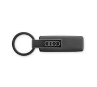 Audi 3182501810 - Llavero de acero inoxidable, con emblema de anillos de Audi, color negro