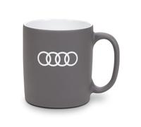 Audi 3292500500 - Taza de café, porcelana, color gris, con logotipo de Audi