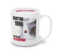 Audi 3292500900 Quattro Kaipola 1986 - Taza de café, porcelana, color blanco