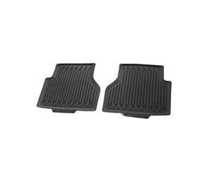 Audi 4K0061511A041 - Juego de 2 Alfombrillas de Goma traseras para Todo Tipo de Clima, sin Puntos de fijación, Color Negro