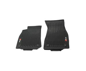 Audi 4K1061221A041 - Juego de 2 Alfombrillas de Goma Delanteras para Todas Las Condiciones climáticas, Color Rojo y Negro, con Texto S6