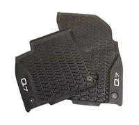 Audi 4M1061221C041 Alfombrillas para Todo Tipo de Clima, 2 Alfombrillas de Goma Delanteras, Color Negro, con Texto Q7 en Color de Contraste