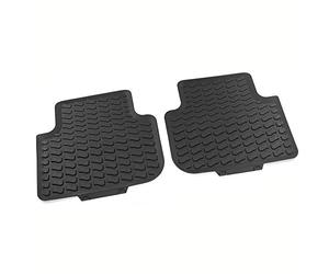 Audi 83A061511041 Premium Alfombrillas de Goma traseras 2 x Alfombrillas de Goma para Todo Tipo de Clima, Color Negro