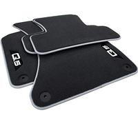 Audi 8R1061270MNO Textil Felpudo Premium delanteratrasera, Alfombrillas de Coche, NegroPlata Gris, 4 Unidades