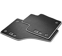 Audi 8u1061275mno Textil felpudos Premium Delantero, Negro/Plata Gris, 2 Unidades