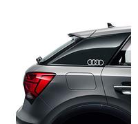 Audi 8W0064317D Lámina decorativa con logotipo de anillos y emblema, pegatina plateada