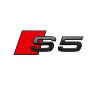 Audi 8W6071804 S5 Tuning Exclusive Black Edition Emblema Negro/Rojo