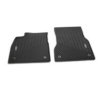 Audi Alfombrillas de Goma, TPE con 20% Material Reciclado, Compatible con A6/S6 e-Tron Desde 2025, Juego de 2 Piezas, Negro, Delanteras, Ajuste Personalizado