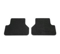 Audi Alfombrillas de Velours Premium, Compatible con A4 B9 8W/A5 B9 Sportback, Juego de 2 Alfombrillas, Negro con Borde Gris Acero, Asientos Traseros