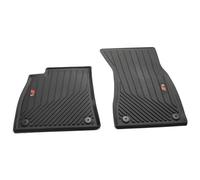 Audi Alfombrillas para Todo Clima, Plástico, Compatible con Audi S5, con Sistema de Fijación, Negro con Diseño de Rombos y Logo S, Delanteras, 2 Piezas