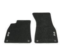 Audi Alfombrillas Premium de Velours, Compatible con Audi, Antideslizante, Negro/Gris Acero, para Suelo del Vehículo, Ajuste Personalizado