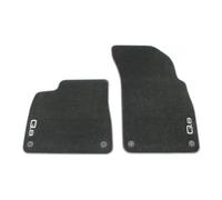 Audi Alfombrillas Premium de Velours, Compatible con Audi, Antideslizante, Negro/Gris Acero, para Suelo del Vehículo