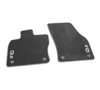 Audi Alfombrillas Premium de Velours, Compatible con Audi, Antideslizante, Negro/Gris Acero, para Suelo del Vehículo, Ajuste Personalizado