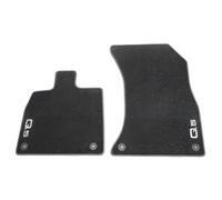 Audi Alfombrillas Premium de Velours, Compatible con Audi, Antideslizante, Negro/Gris Acero, para Suelo del Vehículo