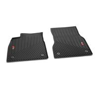 Audi Alfombrillas Todo Tiempo, Plástico Reciclable, Compatible con Audi S6 e-Tron, con Sistema de Fijación, Negro con Logo S, Juego Delantero 2 Piezas